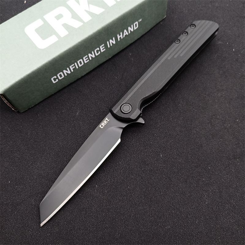 CRKT 3801 LCK Assisted Flipper Knife 2.95" 8Cr13mov Satin Drop Point Blade, Glass-Reinforced Nylon Handles, Liner Lock