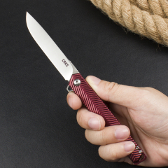 CRKT K820BXP Stylus Assisted Flipper Knife 3.15" 8Cr13mov Satin Plain Blade, Aluminum Alloy Handles, Liner Lock