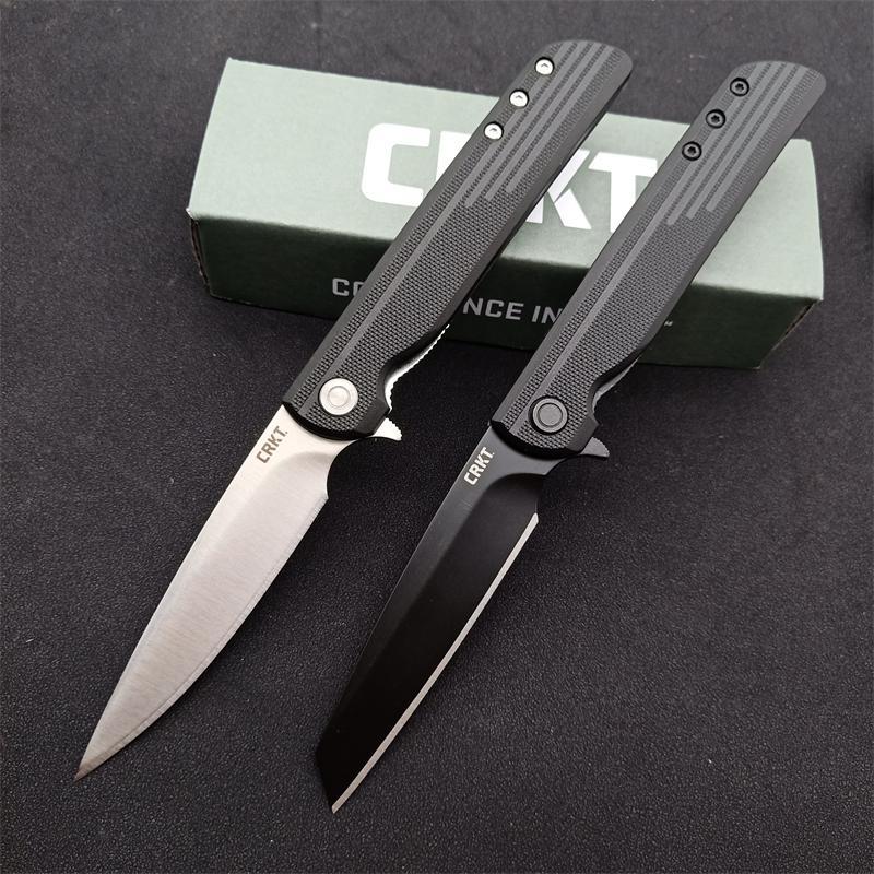 CRKT 3801 LCK Assisted Flipper Knife 2.95" 8Cr13mov Satin Drop Point Blade, Glass-Reinforced Nylon Handles, Liner Lock