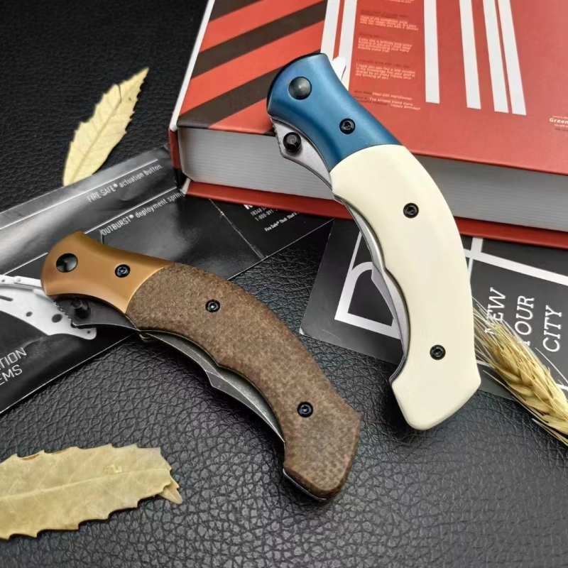 CRKT 7465 Alan Compact Assisted Flipper Knife 3.07" 12C27 Stonewashed Blade, Micarta Handles with Stainless Steel Bolsters, Liner Lock