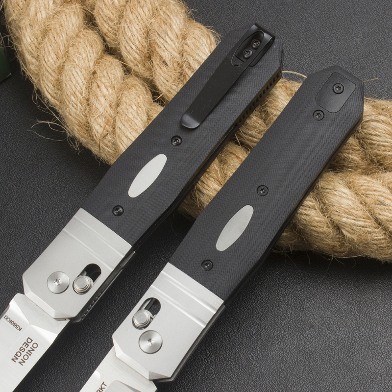 CRKT K560KXP Crossbar Lock Folding Knife 3.86" CPM-MagnaCut Stonewashed Spear Point Blade, Black G10 Handles with Steel Bolsters