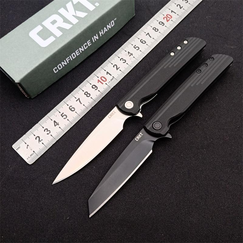 CRKT 3801 LCK Assisted Flipper Knife 2.95" 8Cr13mov Satin Drop Point Blade, Glass-Reinforced Nylon Handles, Liner Lock