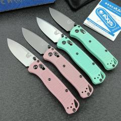 Benchmade 533 Mini Knifes Bugout AXIS Folding Knife 2.75" S30V Plain Blade, Grivory Handles - 533BK-2