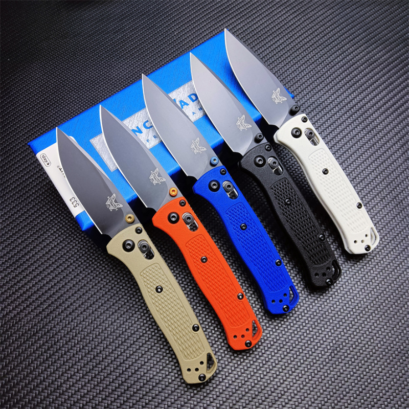 Benchmade 533 Mini 5styles Knifes Bugout AXIS Folding Knife 2.75" S30V Plain Blade, Grivory Handles - 533BK-2