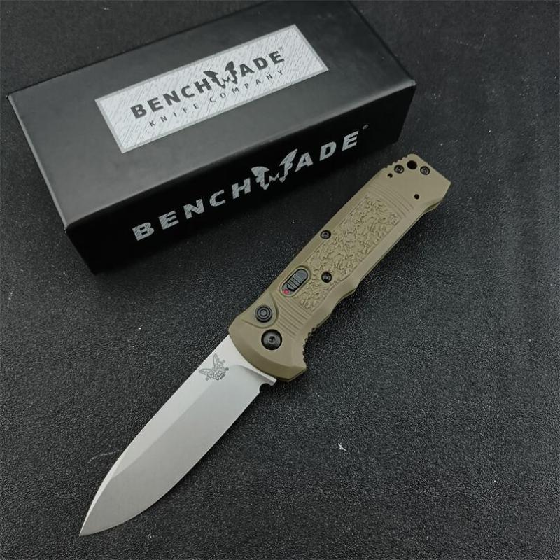 Benchmade 4400 AUTO Knife 3.38" S30V Drop Point Folding Blade, Textured Grivory Handles - 4400BK