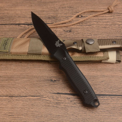 Benchmade 140BK Knife Fixed Blade 3.85" 154CM Drop Point Blade, Aluminum Alloy Handles