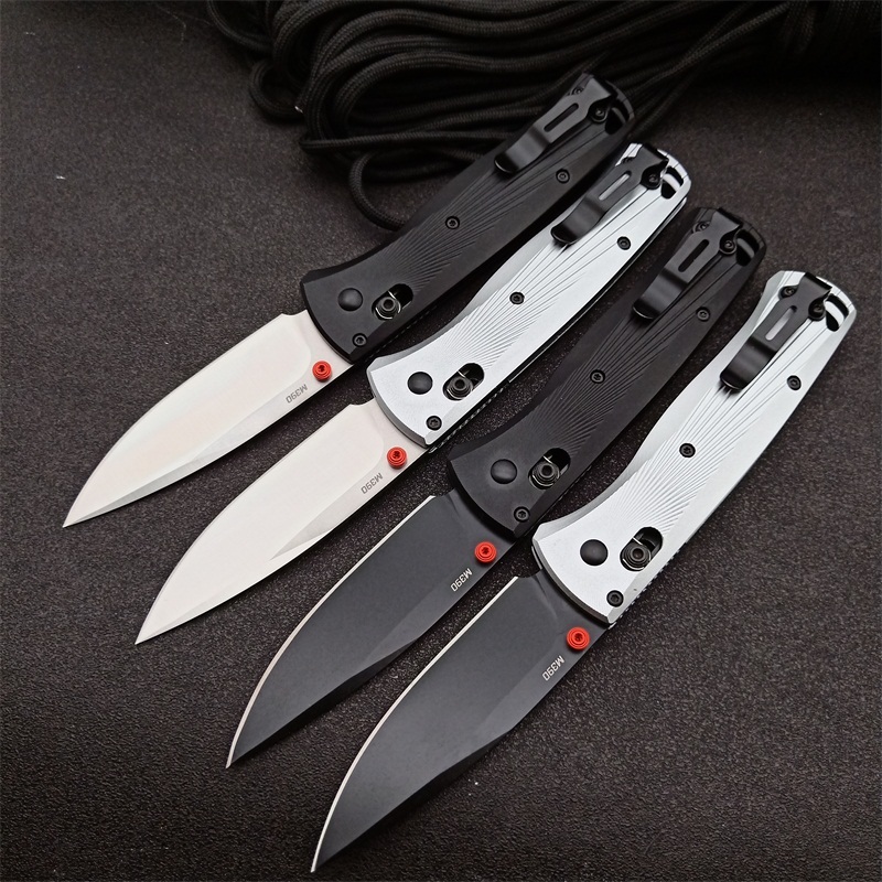Benchmade 535BK-4 Knifes Bugout AXIS Folding 3.24" M390 Black Plain Blade, Machined Aluminum Handles