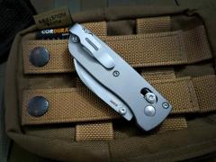 Benchmade Mini BM Bugout AXIS Folding Knife 2.28" S30V Satin Plain Blade, Titanium Alloy Handles - 535