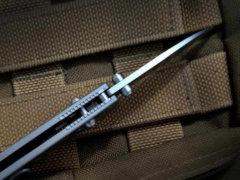 Benchmade Mini BM Bugout AXIS Folding Knife 2.28" S30V Satin Plain Blade, Titanium Alloy Handles - 535