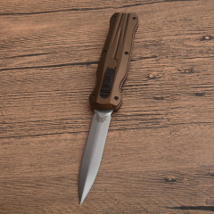 Benchmade 3320 Infidel Dagger Knifes AUTO OTF 3.85" D2 Black Double Edge Blade, Aluminum Handles
