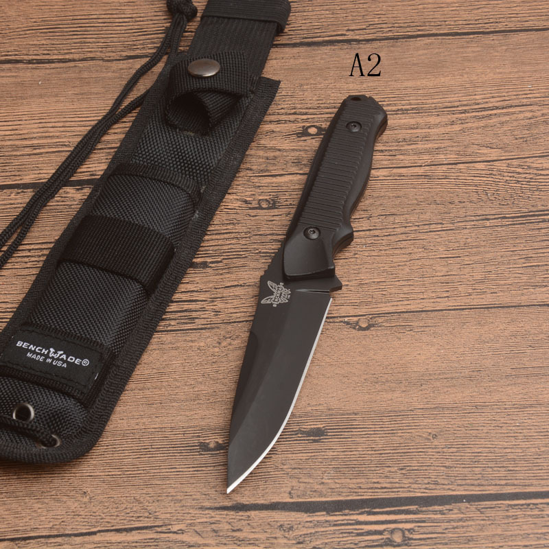 Benchmade 140BK Knife Fixed Blade 3.85" 154CM Drop Point Blade, Aluminum Alloy Handles