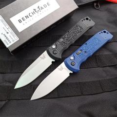 Benchmade 4400 AUTO Knife 3.38" S30V Drop Point Folding Blade, Textured Grivory Handles - 4400BK