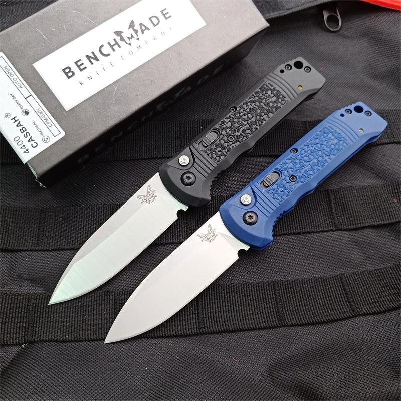 Benchmade 4400 AUTO Knife 3.38" S30V Drop Point Folding Blade, Textured Grivory Handles - 4400BK