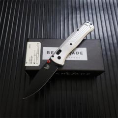 Benchmade 535BK-4 Knifes Bugout AXIS Folding 3.24" M390 Black Plain Blade, Machined Aluminum Handles