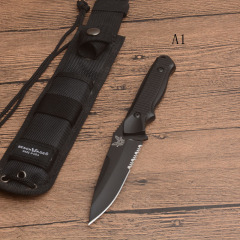 Benchmade 140BK Knife Fixed Blade 3.85" 154CM Drop Point Blade, Aluminum Alloy Handles
