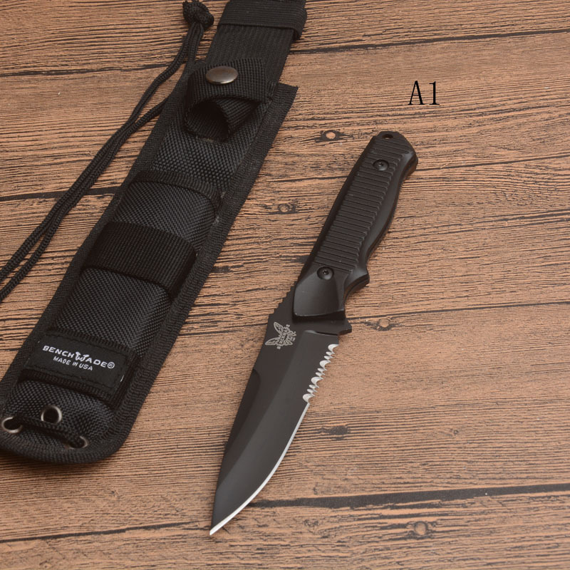 Benchmade 140BK Knife Fixed Blade 3.85" 154CM Drop Point Blade, Aluminum Alloy Handles
