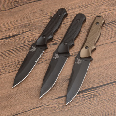 Benchmade 140BK Knife Fixed Blade 3.85" 154CM Drop Point Blade, Aluminum Alloy Handles