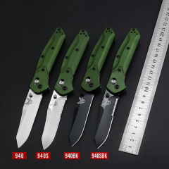 Benchmade 940 4styles knifes Osborne Folding Knife 3.22" S30V Satin Plain/Serrated Blade, Aviation Aluminum Handles