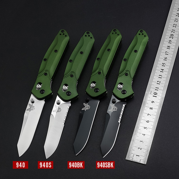 Benchmade 940 4styles knifes Osborne Folding Knife 3.22" S30V Satin Plain/Serrated Blade, Aviation Aluminum Handles