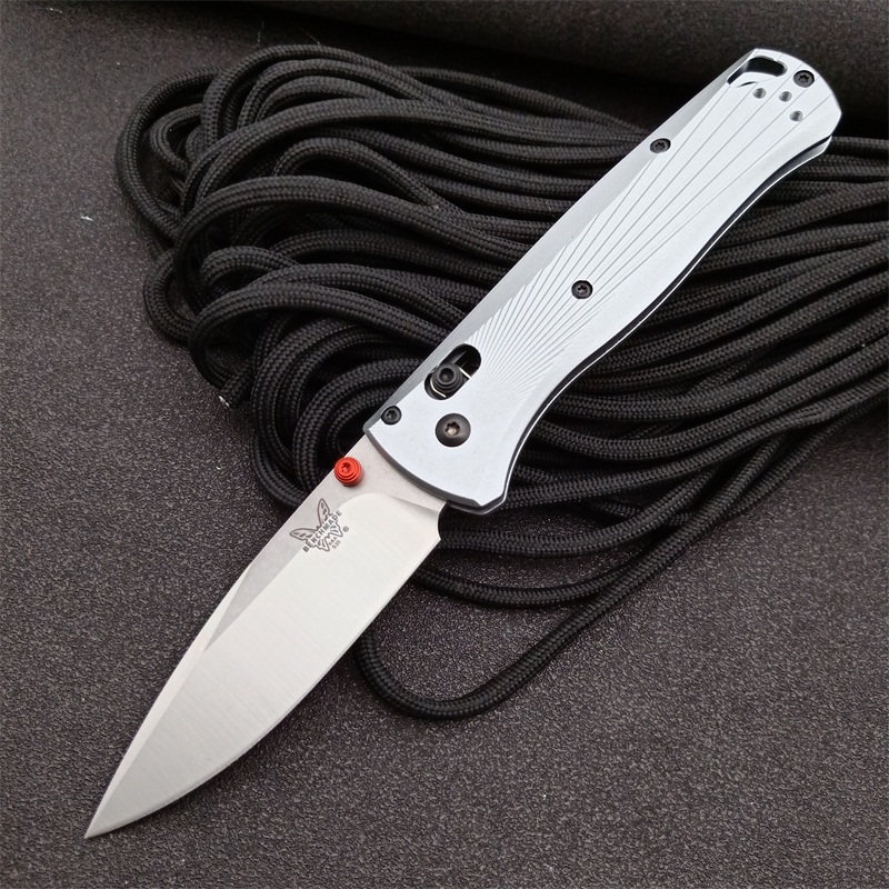 Benchmade 535BK-4 Knifes Bugout AXIS Folding 3.24" M390 Black Plain Blade, Machined Aluminum Handles