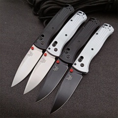 Benchmade 535BK-4 Knifes Bugout AXIS Folding 3.24" M390 Black Plain Blade, Machined Aluminum Handles