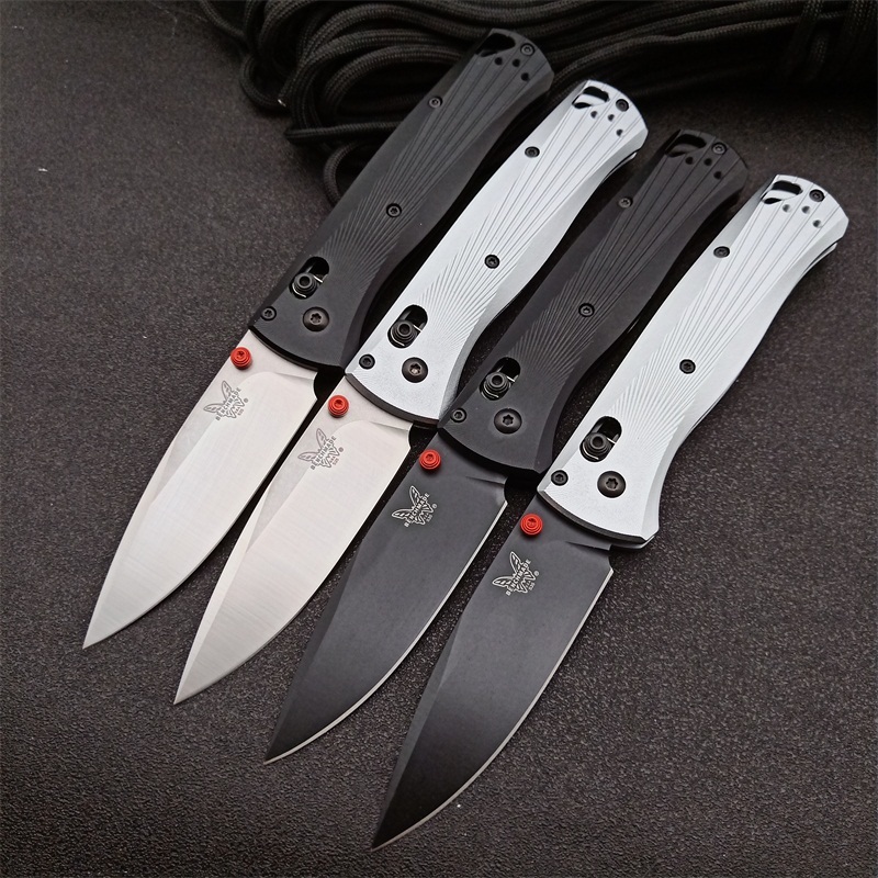 Benchmade 535BK-4 Knifes Bugout AXIS Folding 3.24" M390 Black Plain Blade, Machined Aluminum Handles