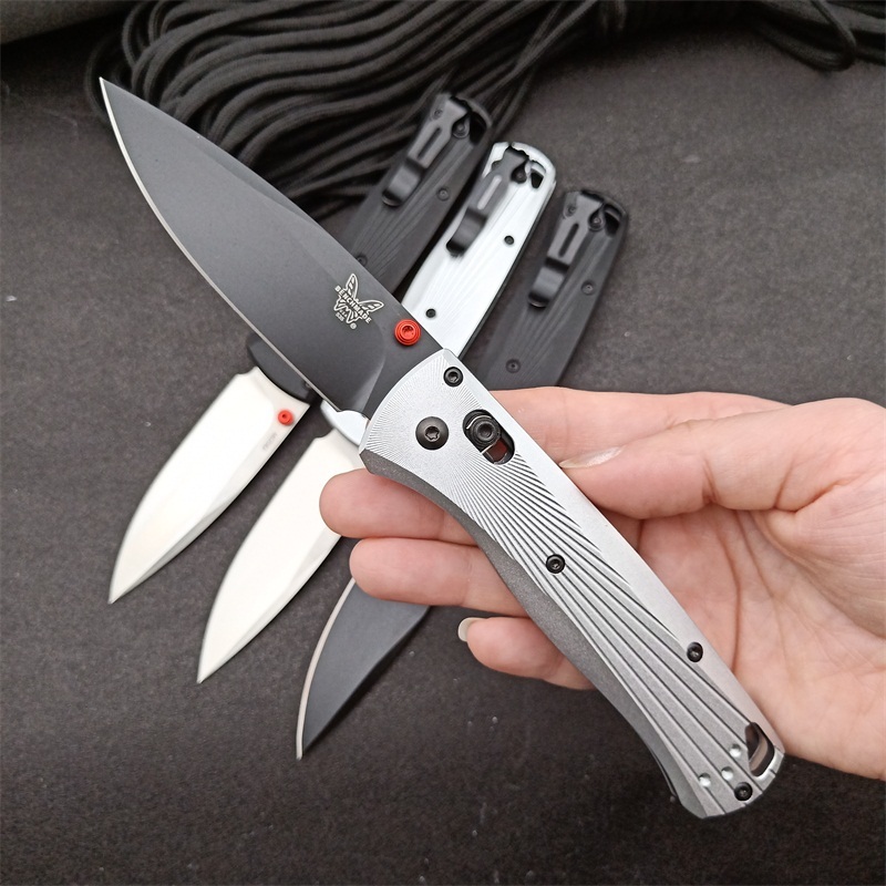 Benchmade 535BK-4 Knifes Bugout AXIS Folding 3.24" M390 Black Plain Blade, Machined Aluminum Handles