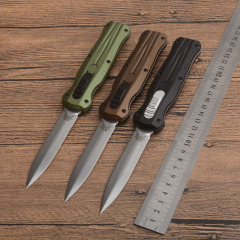 Benchmade 3320 Infidel Dagger Knifes AUTO OTF 3.85" D2 Black Double Edge Blade, Aluminum Handles
