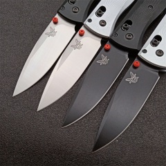 Benchmade 535BK-4 Knifes Bugout AXIS Folding 3.24" M390 Black Plain Blade, Machined Aluminum Handles