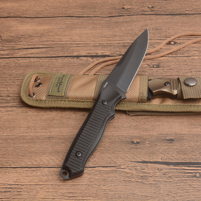 Benchmade 140BK Knife Fixed Blade 3.85" 154CM Drop Point Blade, Aluminum Alloy Handles