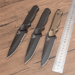 Benchmade 140BK Knife Fixed Blade 3.85" 154CM Drop Point Blade, Aluminum Alloy Handles