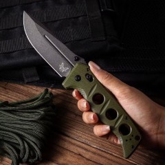 Benchmade 275SFE-2 Knife Shane Sibert Adamas 3.77" CruWear Plain Folding Blade, G10 Handles