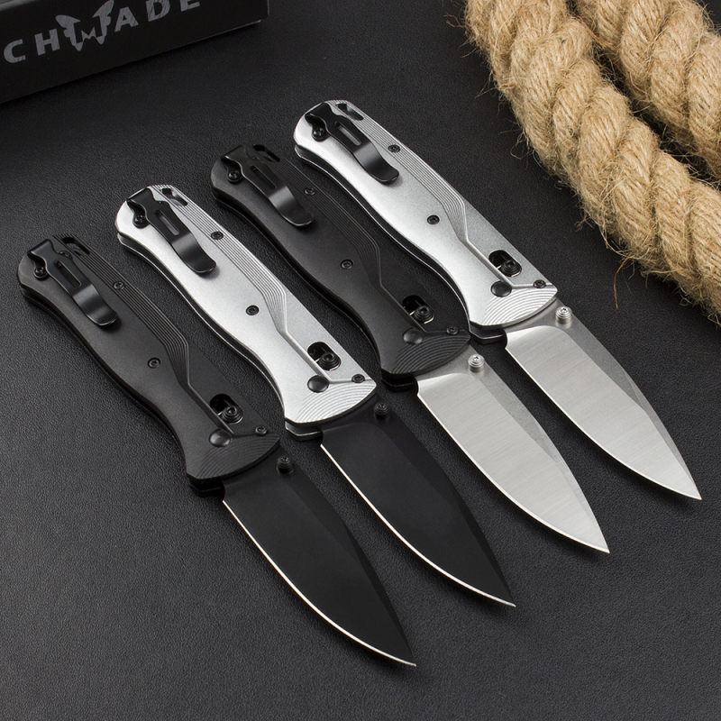 Benchmade 535BK-4 Knifes Bugout AXIS Folding Knife 3.14" D2 Black Plain Blade, Machined Aluminum Handles