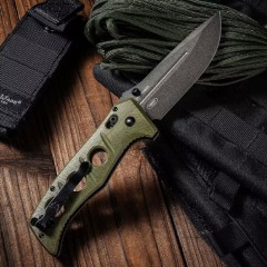 Benchmade 275SFE-2 Knife Shane Sibert Adamas 3.77" CruWear Plain Folding Blade, G10 Handles