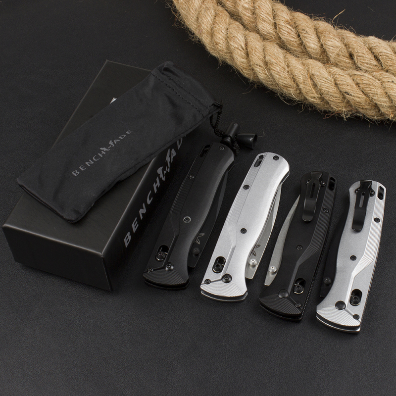 Benchmade 535BK-4 Knifes Bugout AXIS Folding Knife 3.14" D2 Black Plain Blade, Machined Aluminum Handles