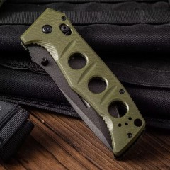 Benchmade 275SFE-2 Knife Shane Sibert Adamas 3.77" CruWear Plain Folding Blade, G10 Handles