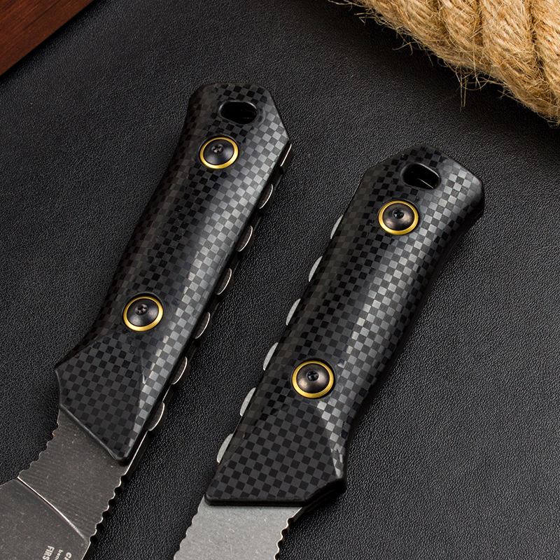 Benchmade 15600 Raghorn Fixed Knife 4.01" CPM-CruWear Orange Drop Point Blade, Carbon Fiber Handles