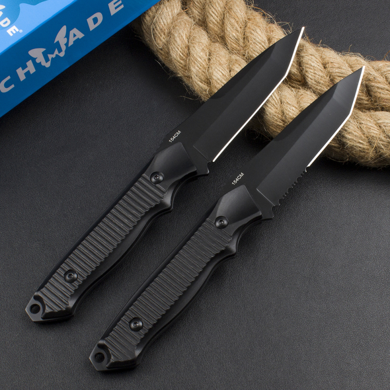 Benchmade 140BK Straight Knife Fixed Blade 3.85" 154CM Tanto Blade, Aluminum Alloy Handles