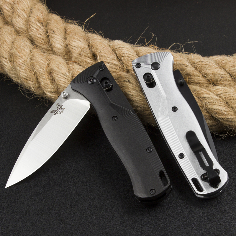 Benchmade 535BK-4 Knifes Bugout AXIS Folding Knife 3.14" D2 Black Plain Blade, Machined Aluminum Handles