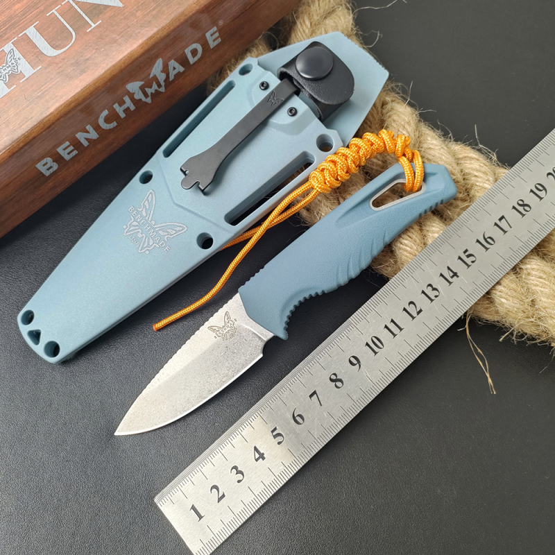 Benchmade 18050 Straight knife Water Intersect Fixed Blade 2.55" CPM-MagnaCut Drop Point Blade, TPV Blue Handle