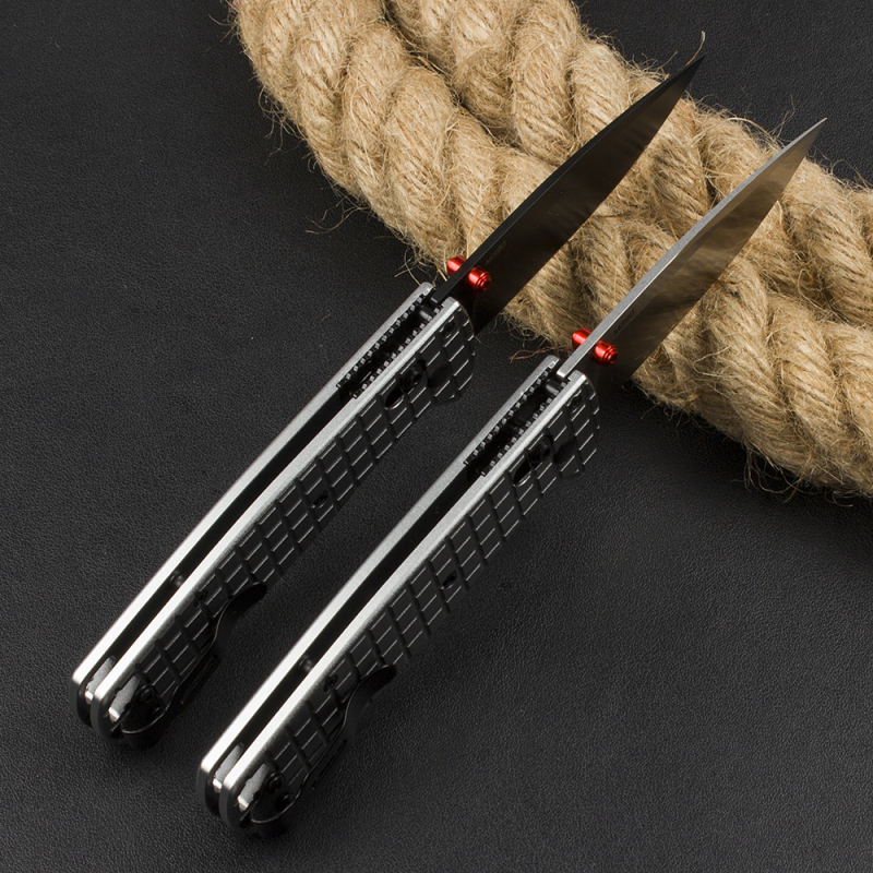 Benchmade 535BK-4 Bugout AXIS Knife 3.30" D2 Plain Folding Blade, Machined Aluminum Grenade pattern Handles