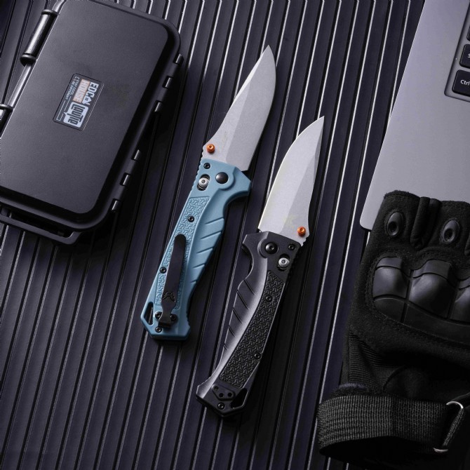 Benchmade 18060 2colors Knife Water Adira 3.50" CPM-MagnaCut Stonewashed Drop Point Folding  Blade, Grivory Handles