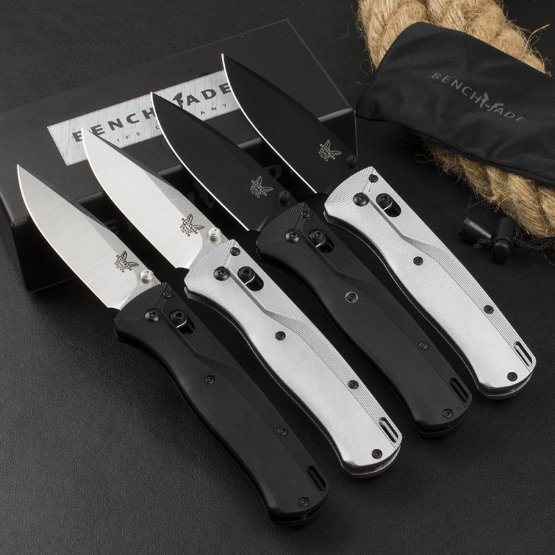 Benchmade 535BK-4 Knifes Bugout AXIS Folding Knife 3.14" D2 Black Plain Blade, Machined Aluminum Handles