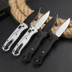 Benchmade 535BK-4 Knifes Bugout AXIS Folding Knife 3.14" D2 Black Plain Blade, Machined Aluminum Handles