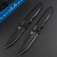 Benchmade 140BK Straight Knife Fixed Blade 3.85" 154CM Tanto Blade, Aluminum Alloy Handles