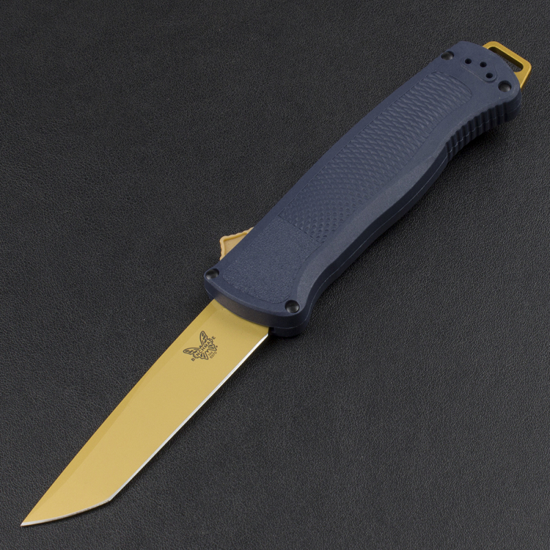 Benchmade 5370FE 5Models Knives Shootout OTF AUTO Knife 3.50" CPM-CruWear Tanto Blade, Black CF-Elite Handles