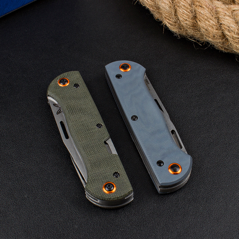 Benchmade 317 Weekender 2-Blade Knife 2.75" Satin S30V Clip Point and Drop Point Folding Blades, G10 Handles