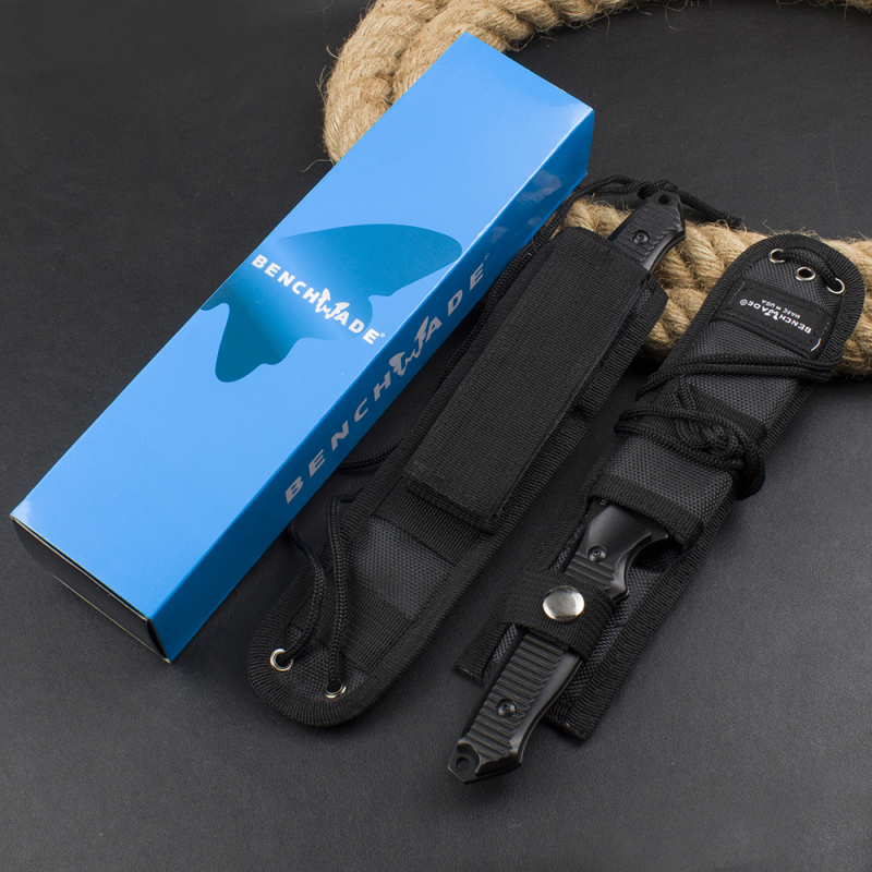 Benchmade 140BK Straight Knife Fixed Blade 3.85" 154CM Tanto Blade, Aluminum Alloy Handles