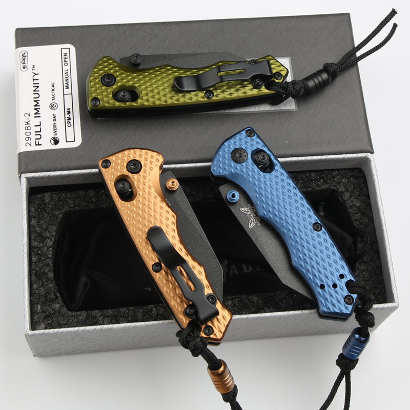 Benchmade 290BK-2 Knives Full Immunity AXIS Folding Knife 2.36" CPM-M4 Blade, Aviation Aluminum Handles