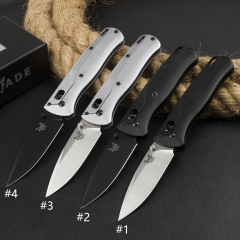 Benchmade 535BK-4 Knifes Bugout AXIS Folding Knife 3.14" D2 Black Plain Blade, Machined Aluminum Handles